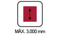 ESPECIFICACIONES - Altura MAX 3000 mm SF